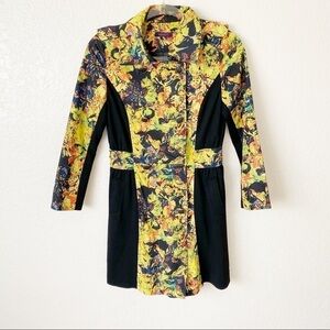 Authentic kenzo floral trench coat size small